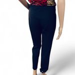 Tory Burch  Wool Mid Rise Navy Blue Dress Trousers Size 4 Tapered Side Zip Pants  Photo 3