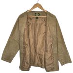 Cabela's Jacket Womens XL Leather Suede Western Laser Cut Full Zip Studded Brown Photo 4