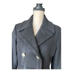 Guess Black Trench Coat with Double-Breasted Style and Wide Lapel Collar Size M Photo 4