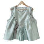 Anthropologie MARE MARE Shirred Swing Tank Top Mint Size XL NEW Photo 2