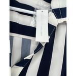 Ny&co Nwt NY& | XS | Sleeveless Dress Navy Striped Midi Collared Women's White $74 Photo 2