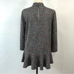 ZARA Ruffled Hem Gray Tunic Top Mini Dress Size M Photo 6