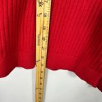 Talbots Turtleneck Sweater Womens Large Red Ribbed Knit Old Money Quiet Luxury Photo 2