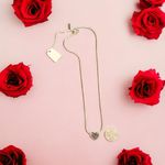 None HEART CHOKER SILVERTONE NECKLACE Photo 2