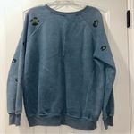 easel  Blue Animal Print Sweatshirt Women’s Small Photo 5