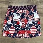 Skort Obsession 18” High Rise Tennis Golf Skirt Skort Red White Blue Size XL Photo 0