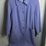 Vintage Mackintosh Women's Elegant Periwinkle Blue Wool Winter Coat | 14P Photo 0
