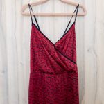 Worthington Womens Wide Leg Jumpsuit Size 16 Red Black Sleeveless Wrap Goth Glam Romantic Photo 1