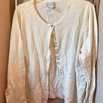 Jaclyn Smith  Ivory Button-Up Cardigan xl Photo 0