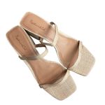 Splendid Evereve Kharis Raffia Block Heel Sandal Size 10M Square Toe Strappy Photo 1