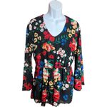 Free Press Womens Floral Allover Print Bell Sleeve Chic Open Back Romper - Sz S Photo 2