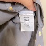Anthropologie Monarc Grey Metallic Gold Polka-Dot Button Down Shirt Size Large Photo 6