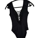 Bleu Rod Beattie Hole in One Cap Sleeve Lattice Mio In Black Size 4 NWT Photo 3