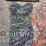 Princess Polly bodycon ruched zebra print mesh dress Photo 0