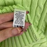 Lilly Pulitzer Vintage Lime Green Cable Knit Palm Tree Crewneck Sweater Photo 8