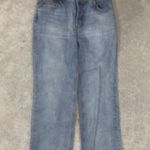 Free People WE THE FREE Women's Sz 28 Baggy High-Rise Raw Hem Boyfriend Fit Jeans Button Fly Photo 3