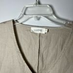 Luxmii Relaxed Pallocino Linen Flax Top Oatmeal Minimalist Lagenlook Size S/M Tan Size M Photo 4