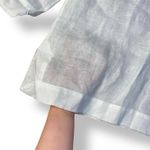 Lilly Pulitzer Amelia Island White Blue Linen Tunic Top Size Small Coastal Photo 5