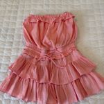 Day + Moon strapless pink mini romper/dress Photo 1