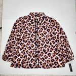 Zac and Rachel  Animal Print Blouse Lace Trim Collared Button Up Shirt Top XL Photo 14