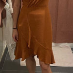Lucy Paris Burnt Orange Sleeveless Knit Dress Small Photo 0