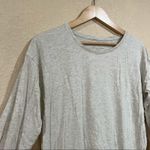 PureJill J Jill super soft seam long sleeve tunic top in light cream oatmeal Size M Photo 1