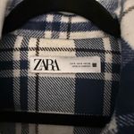ZARA  Women’s Blue & White Shirt Jacket Size M Gently Worn Photo 1