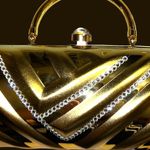 Madam vintage gold/ rhinestone metal evening clutch! Nwt Gold Photo 3