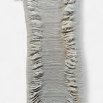 Aura Small sm Gray pleated bodycon mini short sleeve party dress Photo 3