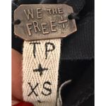 We The Free People Oversized T-Shirt XS Black Boho Grunge Cut Out Open Back Photo 2