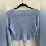White Fox Boutique White Fox Blue Always Daydreaming Long Sleeve Crop Size Large Photo 7