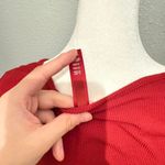 SKIMS  Ruby Red Long Sleeve Tie Front Long Sleeve Size Small (Worn few times) Photo 4