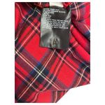 Uniqlo New Top Womens S Plaid Button Up Shirt Collar Long Sleeve Christmas Red Photo 11