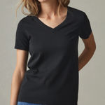 American Giant Classic V Neck Tee Black Size Medium Made in USA Cotton Photo 0