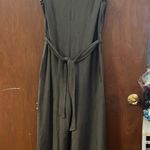 Max Studio Gray Sleeveless Jumpsuit with Belt Photo 0