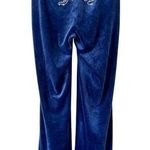 Juicy Couture OG Bling Rhinestone Velour Track Pants in Regal Blue Photo 0