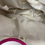 Shiraleah  Amelia Pink Gold Striped Straw Beach Bag Tote Purse Boho Vacation Photo 2