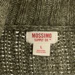 Mossimo Large Olive Green Cable Knit Cardigan Sweater Shawl Collar Boho Grandpa Photo 2
