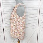 Artisan NY Floral Boho Sleeveless Tank Top Blouse White Yellow Red Small Photo 1