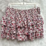 Chelsea and Violet  tiered ivory floral mini skirt Photo 0