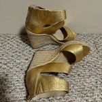 Botkier  Gold Julian Leather Espadrille Wedge Sandals- Size 10 Photo 9