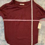 Free People NWT! Oversized OG Long Sleeve Top in Cherry Cola XS Photo 8