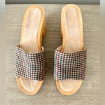 Veronica Beard  Hannalee Wood Platform Sandal in Multi Houndstooth- Size 8 Photo 5