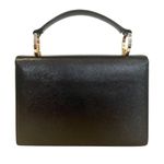 Bags By Dorian Vintage Faux Leather Purse Handbag 60s Women's 9" Black Gold Photo 2