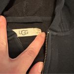 UGG  Australia Woman’s Black Hoodie Full Zip Size Small MISSING HOOD STRING Photo 2