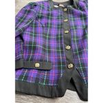 Vintage Tina Barrie Women’s Size 16 Jacket Blazer Purple Classic 80s USA Made Black Photo 1