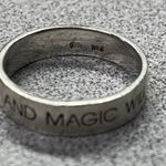 Sterling 925 Believe In Yourself & Magic Will Happen Inspirational Ring Size 7 Silver Photo 4