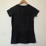 Adidas Solid Dark Gray Short Sleeve V-Neck Logo Activewear Tee T-Shirt Small S Photo 5