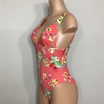 AQUA New. coral floral swimsuit. Retails $98 Photo 5