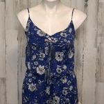 Xhilaration Blue floral romper Photo 0